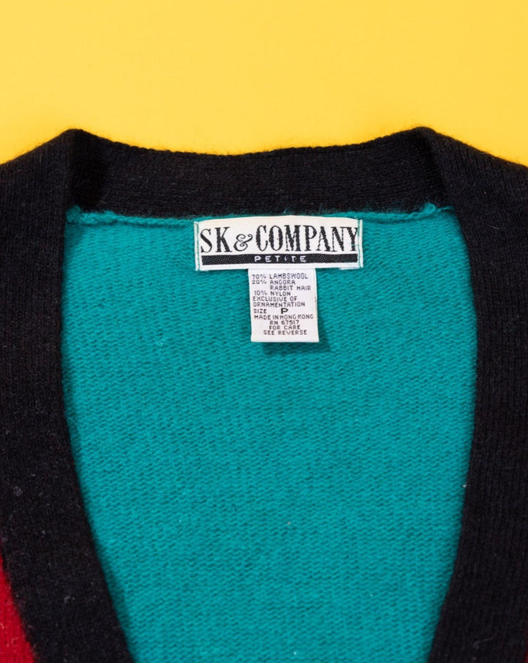 Vintage 80s SK & Company Retro Cardigan Sweater