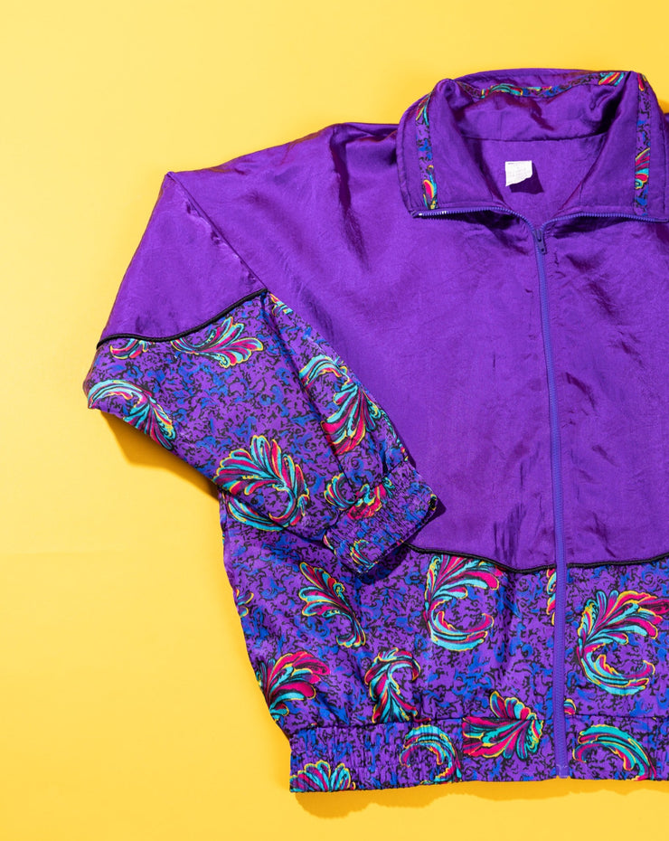 Vintage Purple Retro Windbreaker