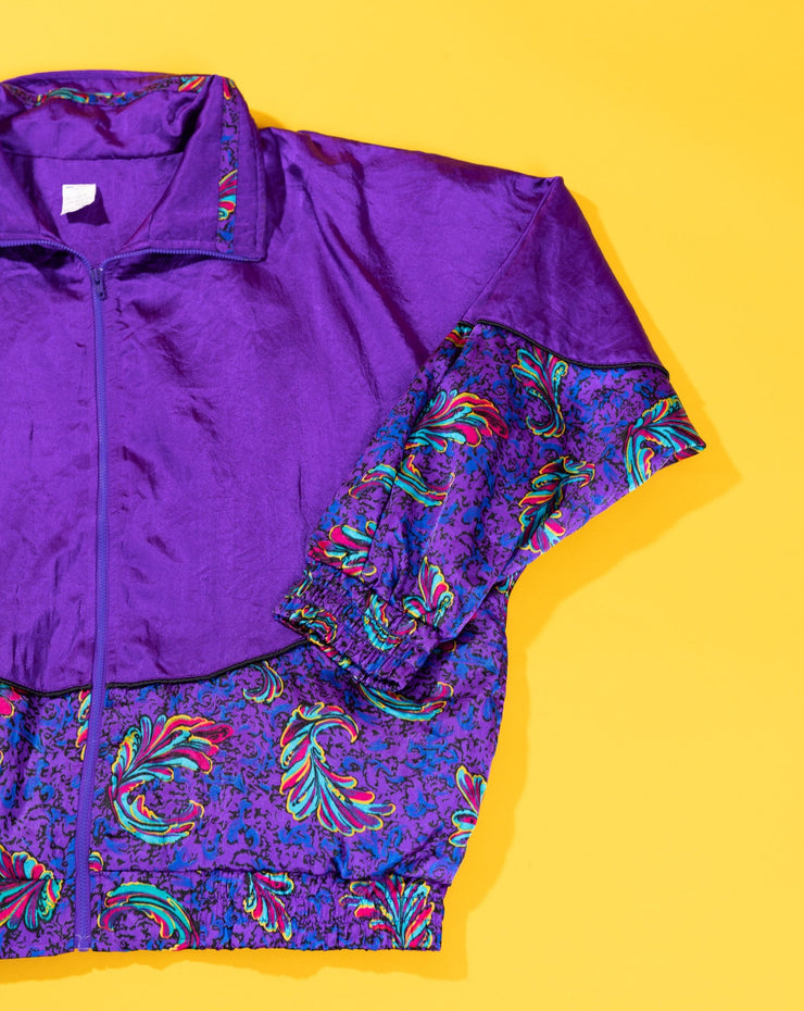 Vintage Purple Retro Windbreaker