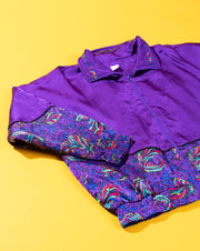 Vintage Purple Retro Windbreaker