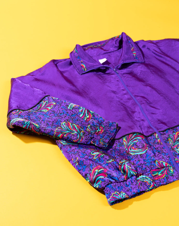 Vintage Purple Retro Windbreaker