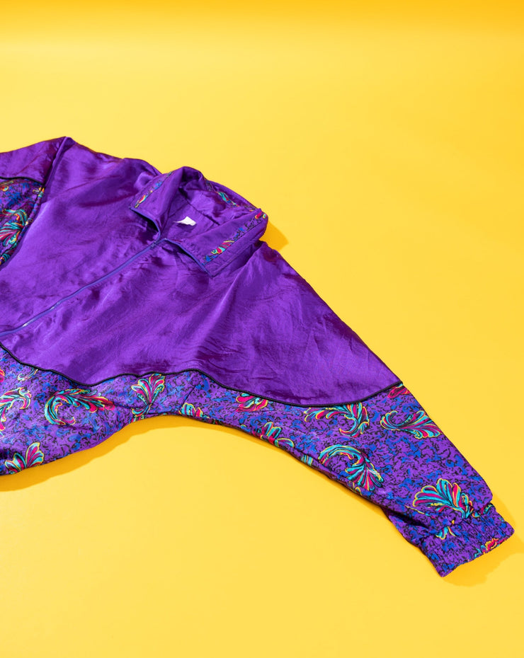 Vintage Purple Retro Windbreaker