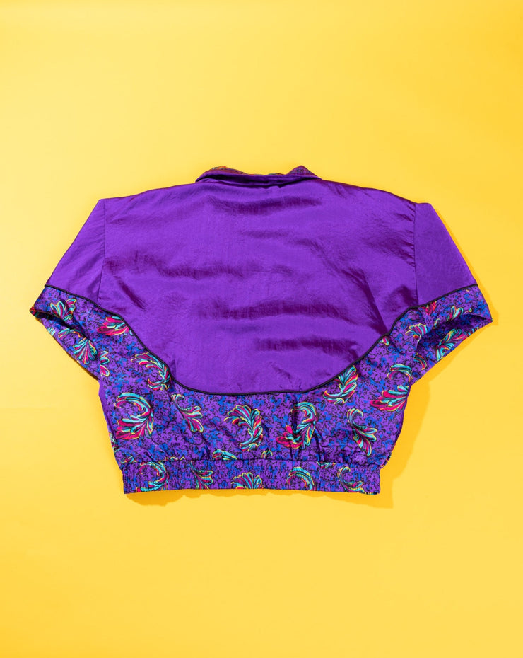 Vintage Purple Retro Windbreaker