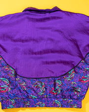 Vintage Purple Retro Windbreaker