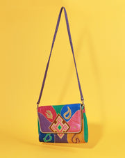 Vintage 80s Nas Alentino Retro Colorblock Leather Purse