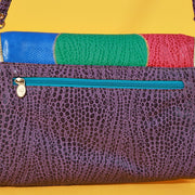 Vintage 80s Nas Alentino Retro Colorblock Leather Purse