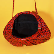 Vintage 80s Red Polka Dot Leather Purse