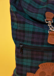 Vintage 90s The Disney Store Mickey Mouse Plaid Backpack