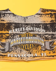 Vintage 1996 Harley Davidson Pensacola Fl Oversized Crop Top