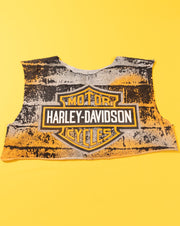 Vintage 1996 Harley Davidson Pensacola Fl Oversized Crop Top