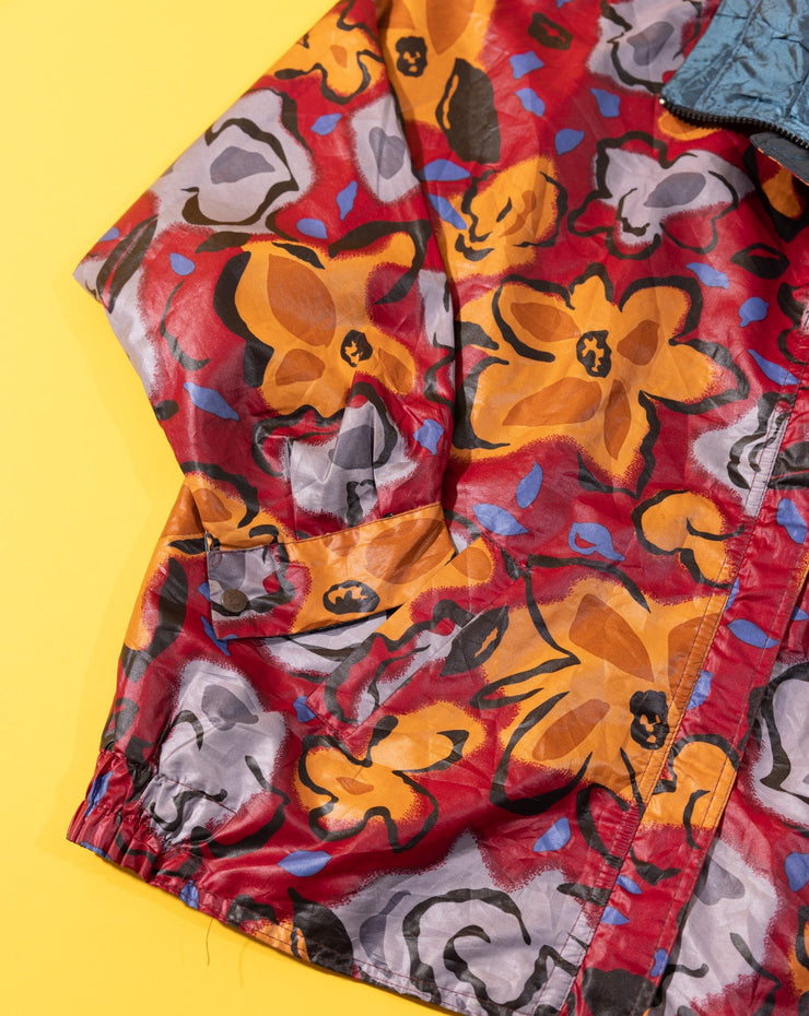 Vintage 90s Fall Leaves Reversible Windbreaker Jacket