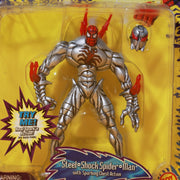 Vintage 1997 Steel Shock Spider Man Action Figure