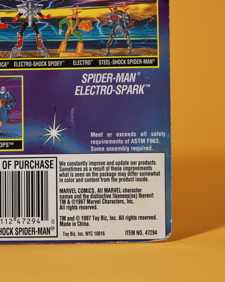 Vintage 1997 Steel Shock Spider Man Action Figure